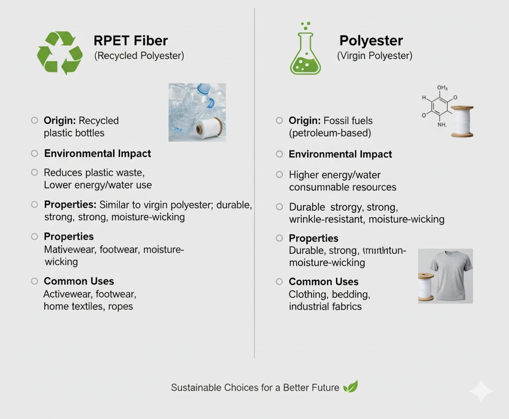 rPET Fiber vs Polyester: A Detailed Comparison