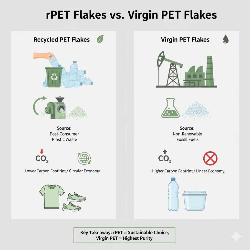 What Are rPET Flakes and Virgin PET Flakes?