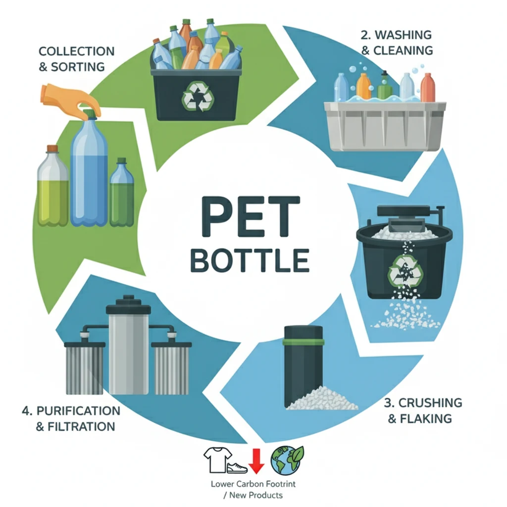 How Does the PET Flakes Recycling Process Work?
