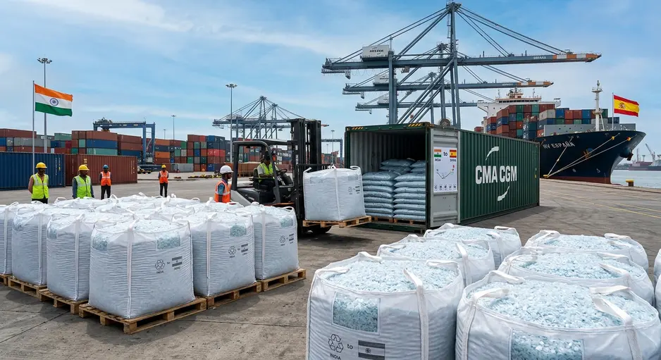 rPET Flakes Exporter to Spain from India